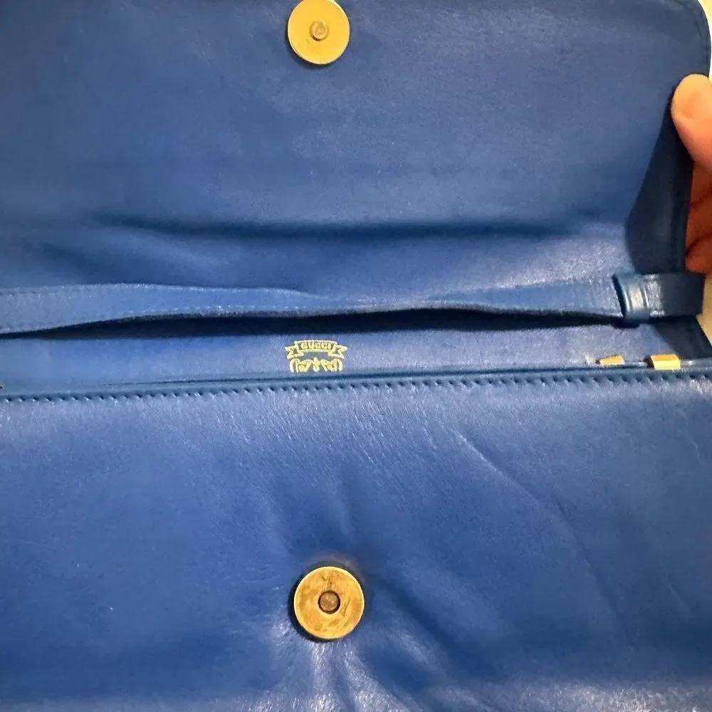 Gucci blue leather